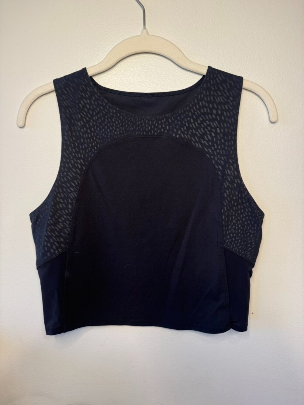 Lululemon Nulu and Mesh Yoga Tank Top- Jewel Emboss Black/Black